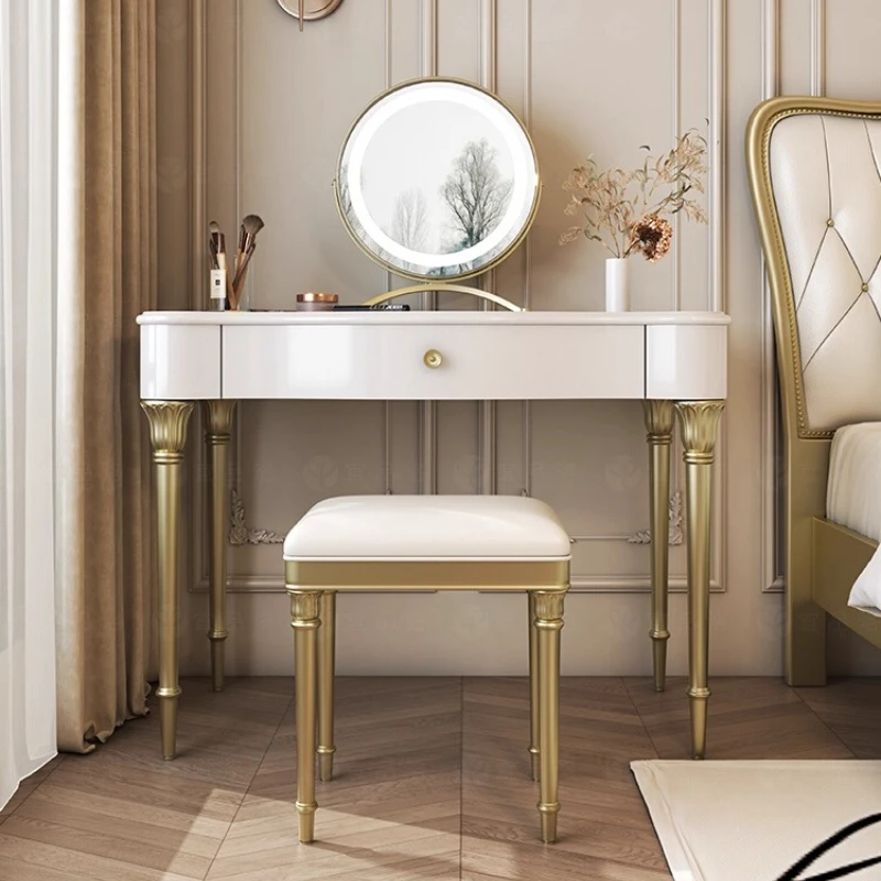 

Modern Minimalist Dressing Table Wood Mirror Designer Fashionable Dressing Table Standing Bedroom Schminktisch Furnitures