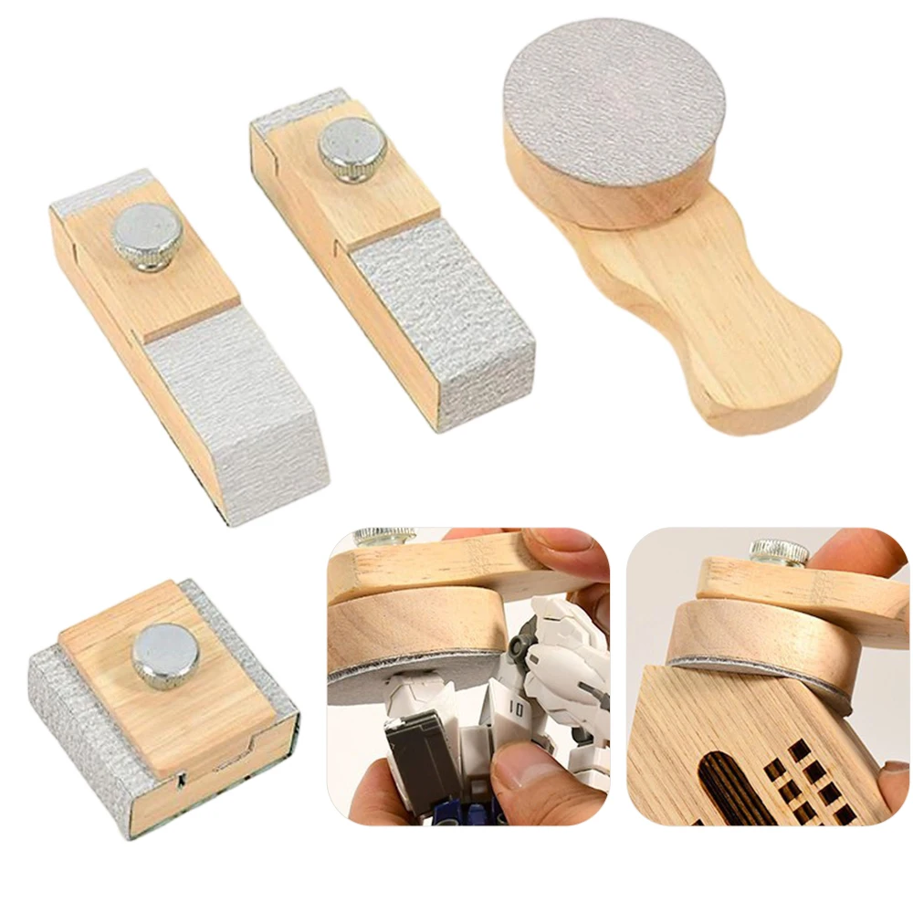 Model Sandpaper Grinding Block Leather Craft Edge Polishing Tool Sewing Accessories Leather Hand Model Curved Surface Sander