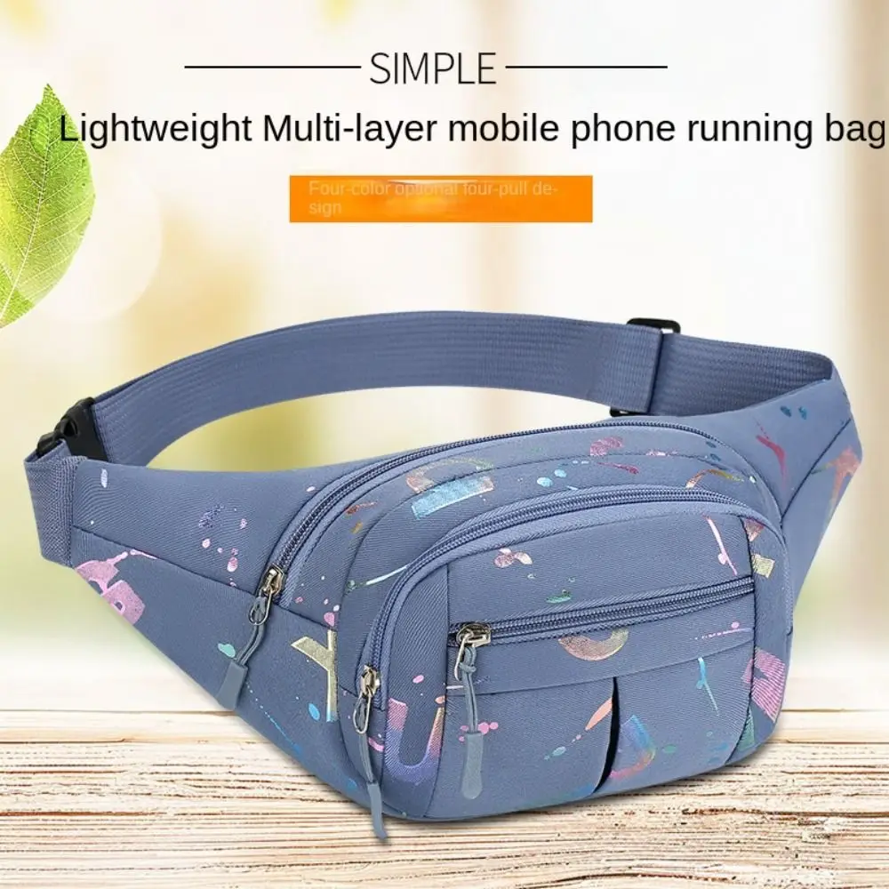 

Running Chest Bags Women Sport Waist Bags Hot Stamping Letters Multiple Compartments Women Waterproof Crossbody Multifuntional