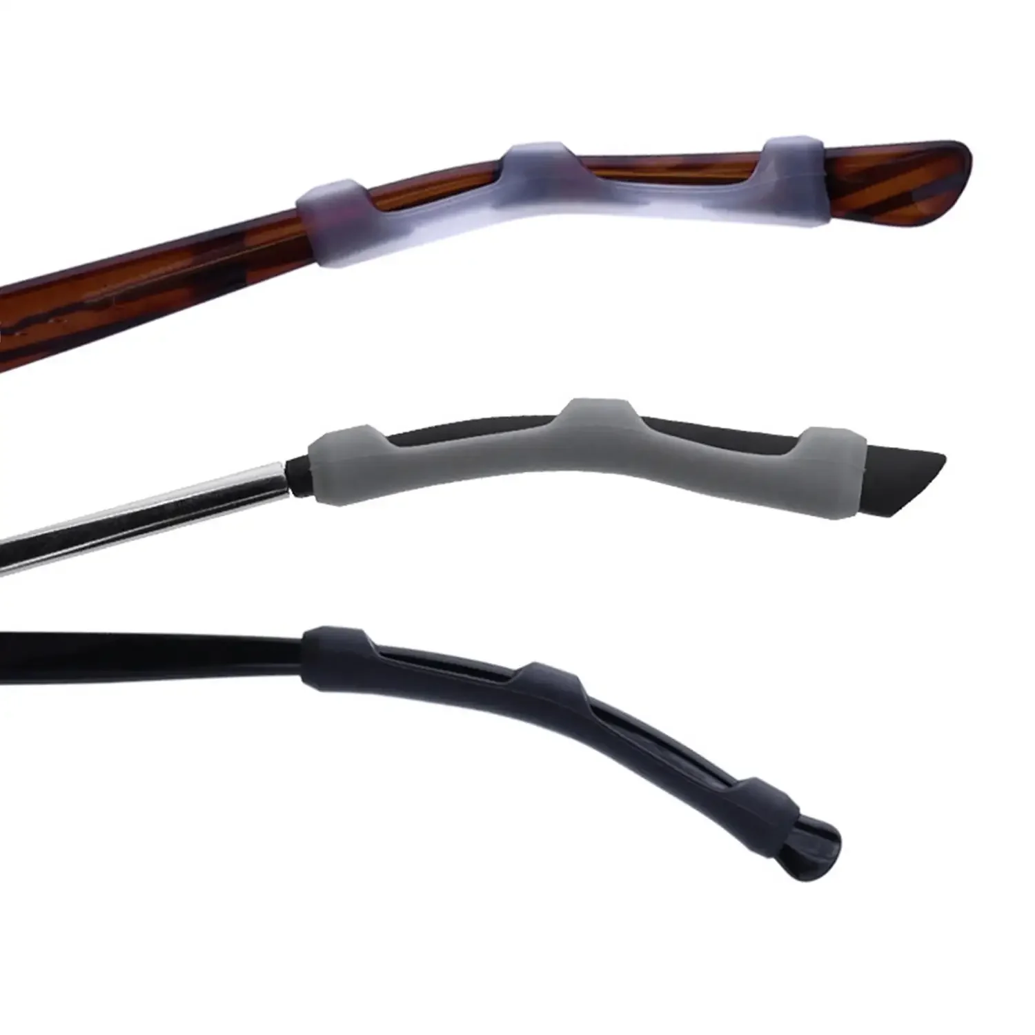 

1 Pair High Quality Silicone Temple Tip Non-slip Glasses Foot Cover Glasses Frame Ear Hook Eyeglasses Grip Glasses Accessories