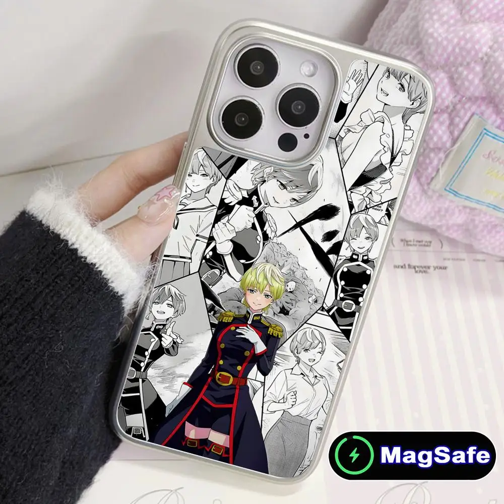 

Чехол для телефона Mato seihei no slave Tenka Izumo для iPhone 17 16 15 14 13 12 11 Air Pro Max Plus Magsafe с серебряным покрытием