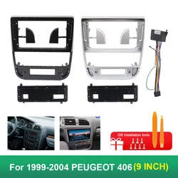 For 1999-2004 PEUGEOT 406(9Inch) Car Radio Fascias Android GPS MP5 Stereo Player 2 Din Head Unit Panel Dash Frame Installation T
