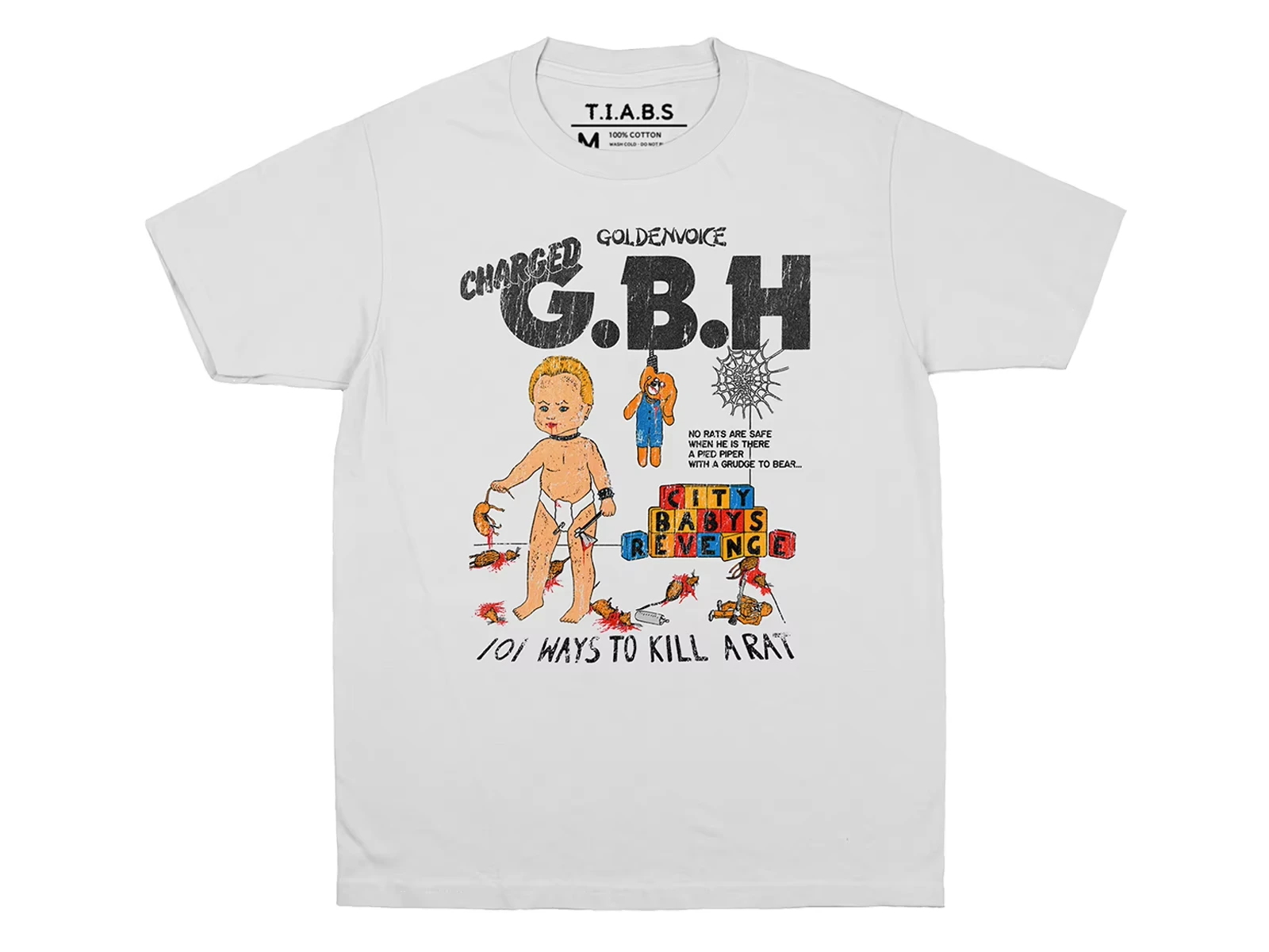 تي شيرت G.B.H موديل جديد لعام 2025 تي شيرت City Baby Attacked by Rats Harore Punk UK82 The Exploited Loose Drop Shoulder Retro Cotton