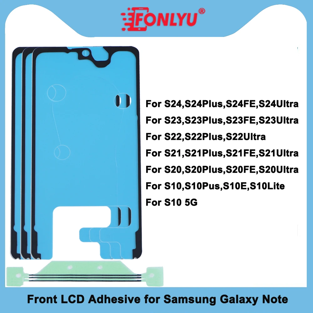 FONLYU 20pc LCD Frame Glue For Samsung Galaxy S24 S20 S21+ S25 S22 S23 Ultra SM-S938B Front Bezel Screen Adhesive Sticker Tape