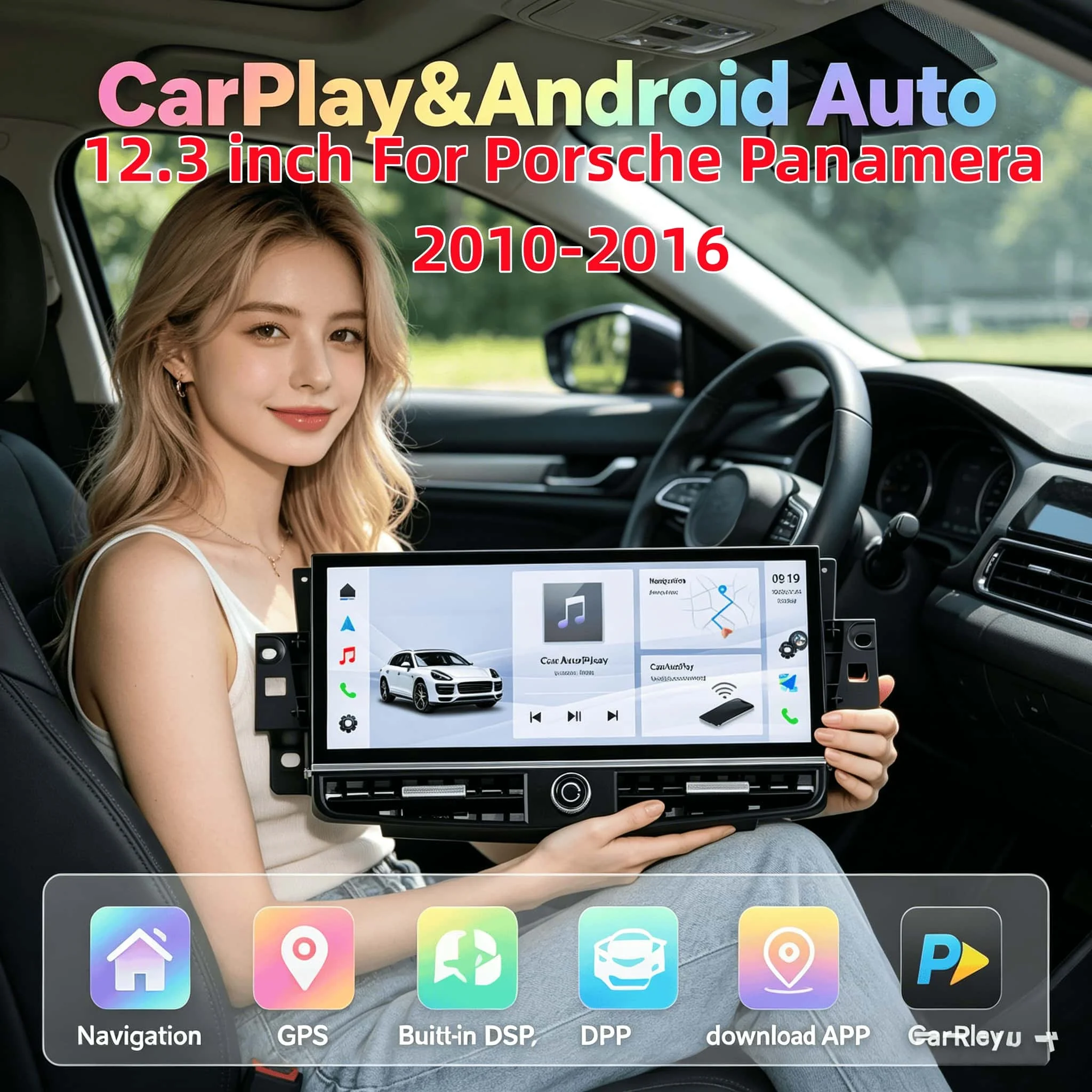 H Upgraded Interactive 12.3” Screen Intelligent System Navigation GPS Car For Porsche Panamera 2010-2016 Multimedia Player