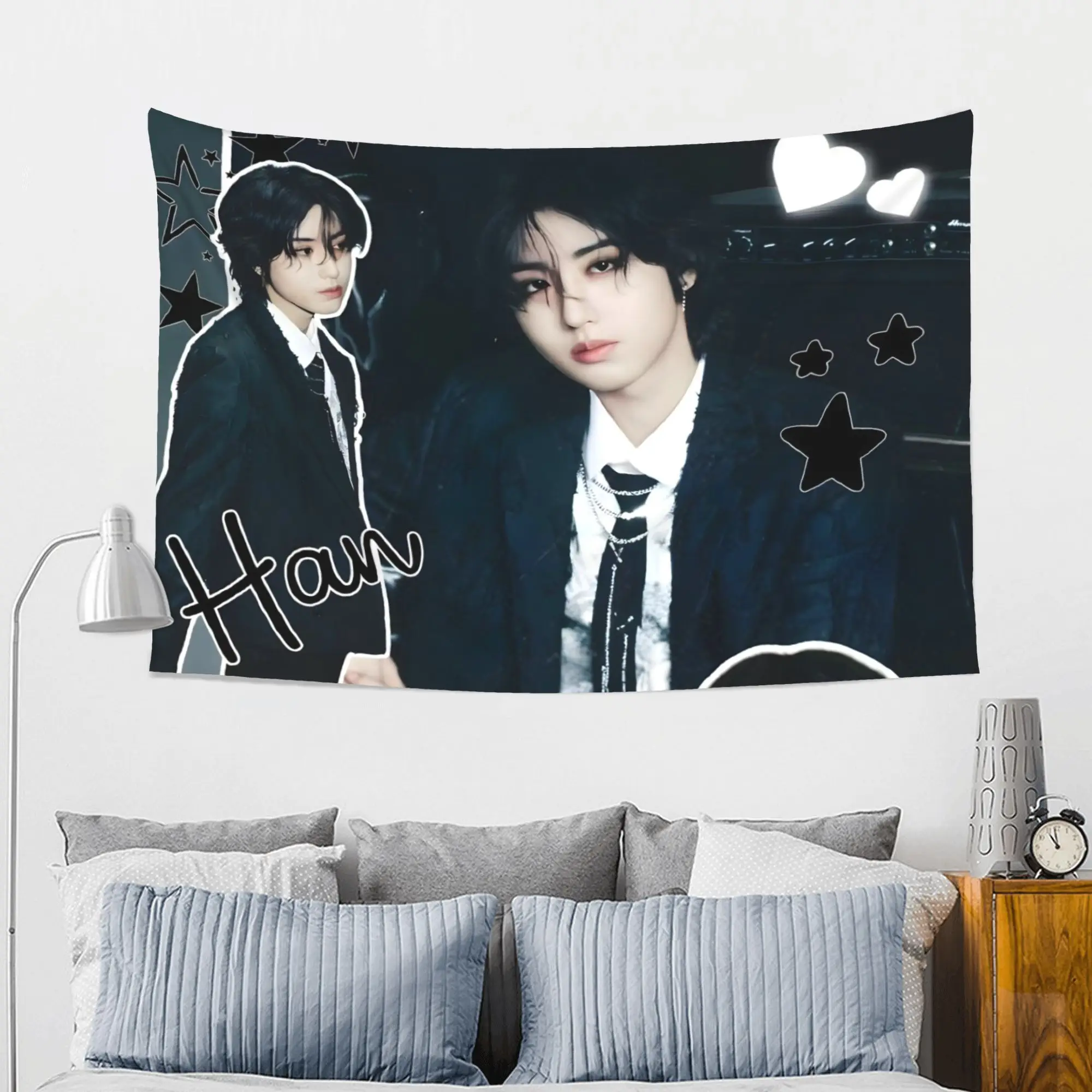 skz han jisung Large Wall Hanging for Cafe, Studio or Lounge Decor - An Eye-Catching Piece