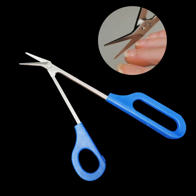 Nail Care Long Handle Toenail Scissors Pedicure Tools Cutter Cuticle Removal Stainless Steel Nail Care Clipper Scissors