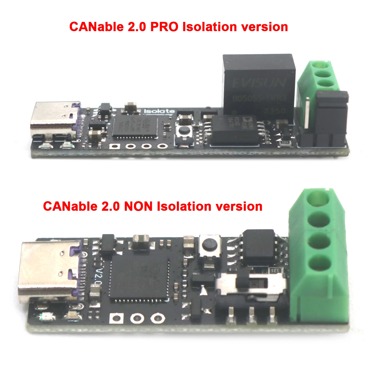 TYPE-C USB To CAN Canable 2.0 CAN-FD SLCAN View Debugger Data Adapter Bus Analyzer Cangaroo Candlelight Communication Software