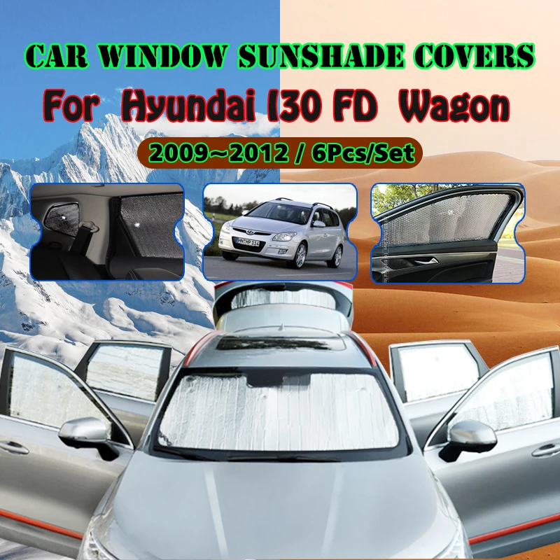 Car Full Coverage Sunshade For Hyundai I30 I30CW FD Wagon 2009~2012 Anti-UV Sunscreen Window Sunshade Cover Auto Accessories