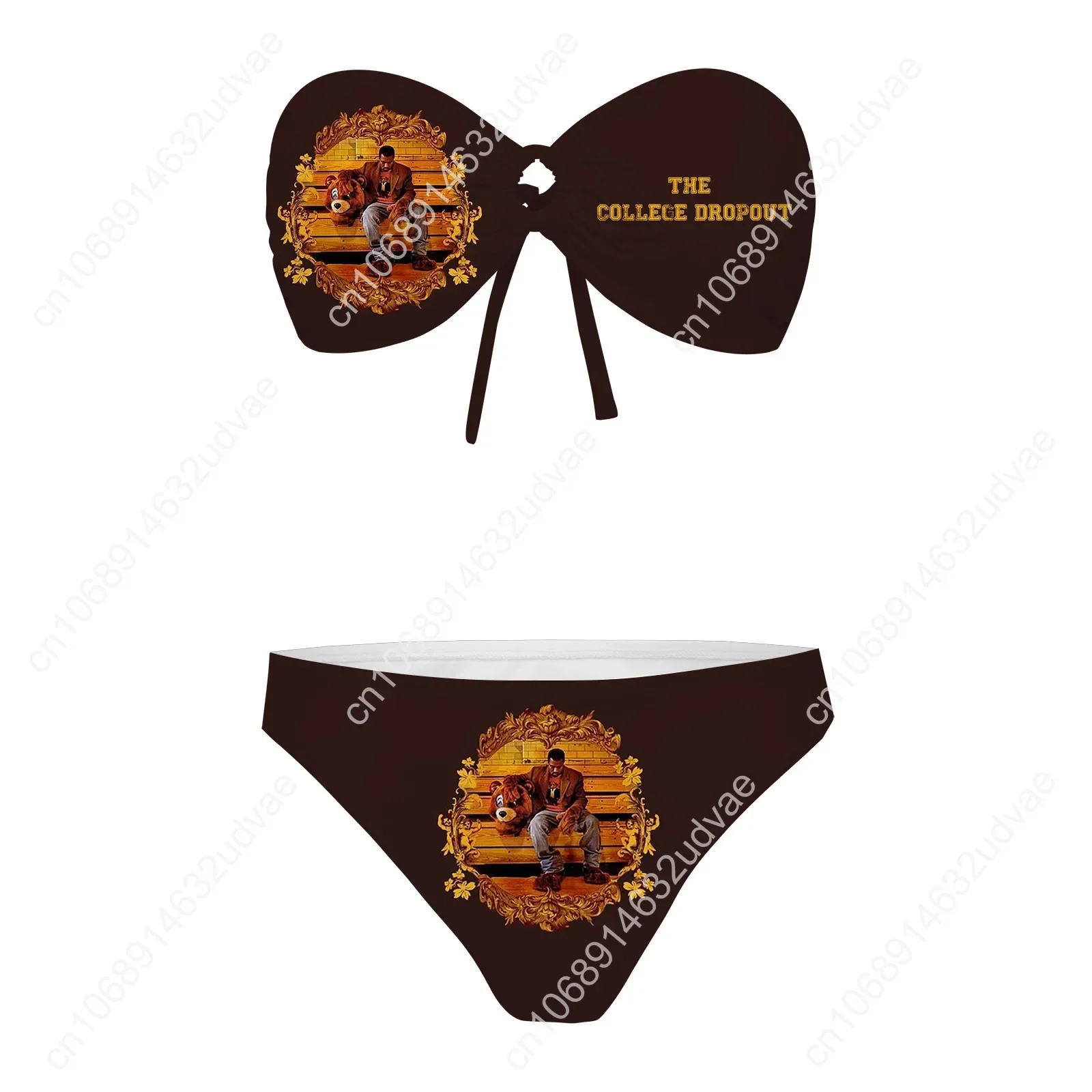 Kanye West Strapless Swimsuit Womens Bathing Suits Personalized Fashion Swimwear Pool Party Sexy Bikini Customize Beachwear