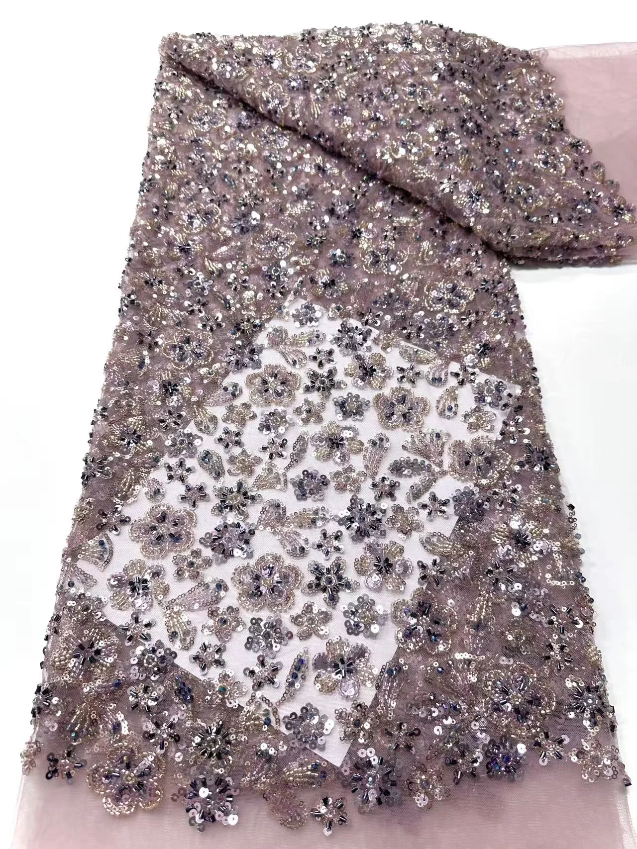 Роскошное новое свадебное платье с блестками для женщин, кружево ручной работы с градиентной вышивкой и бусинами, ткань высокого качества TP1703