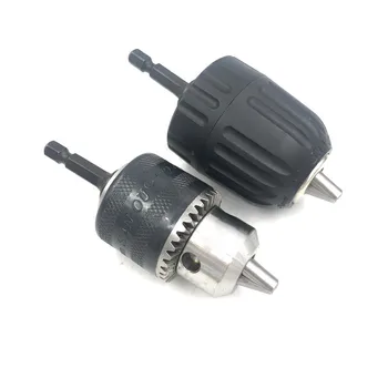 Schlüssellos 0,8–10 mm 3-Backen 3/8–24 UNF Bohrfutter-Schnellwechseladapter SDS-Plus-Schaft 1/4 Zoll Sechskant, quadratische Passform, Bohrhammer/Bohrhammer