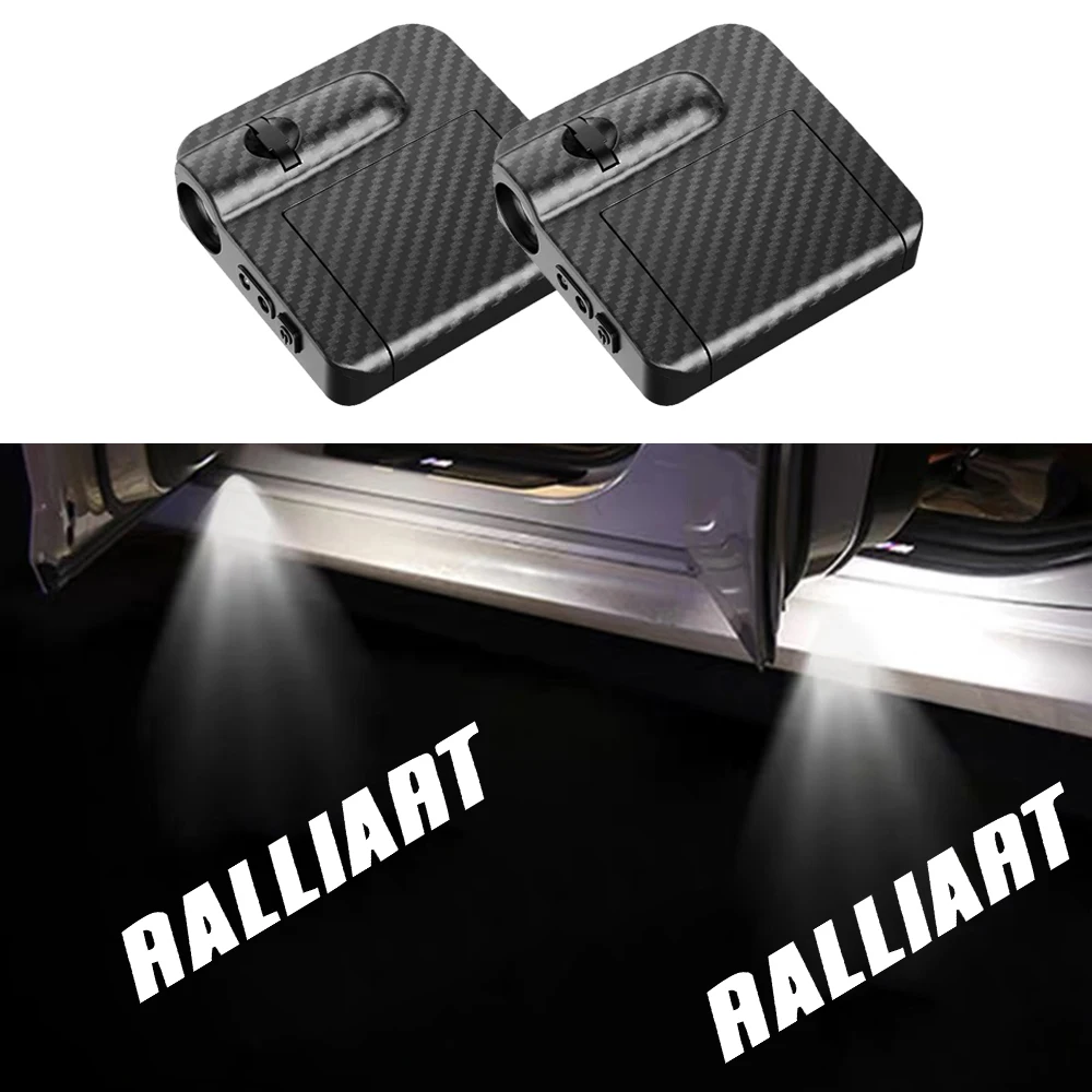 2PCS Wireless Led Car Door Lamp Welcome Laser Projector Atmosphere Warning Light Wireless Projection Laser Lamp for Ralliart