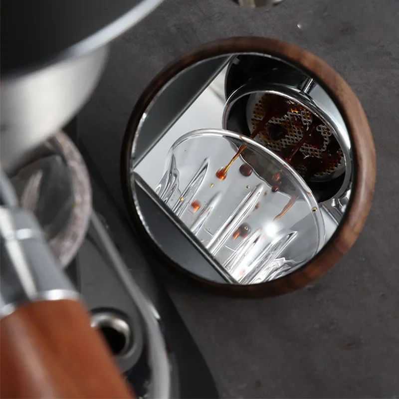 

Durable Coffee Extraction Mirror Magnetic Bracket Monitoring Bottomless Portafilter Lens Flow Rate Observation Espresso Mirror