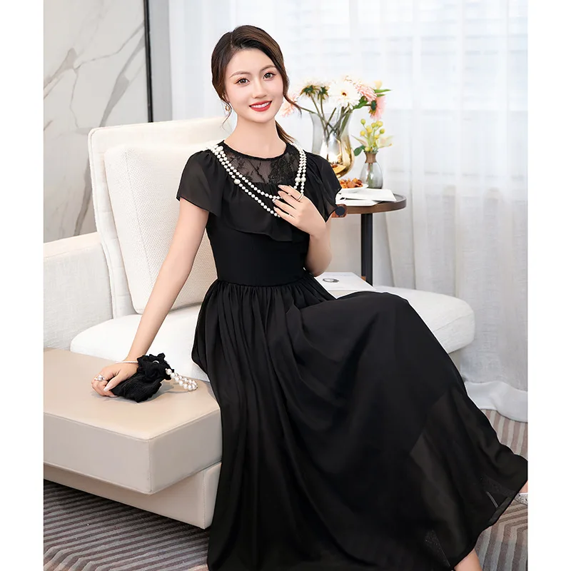 Black Chiffon Mother Formal Gown Women Party Mother Of The Brde Dresses For Wedding