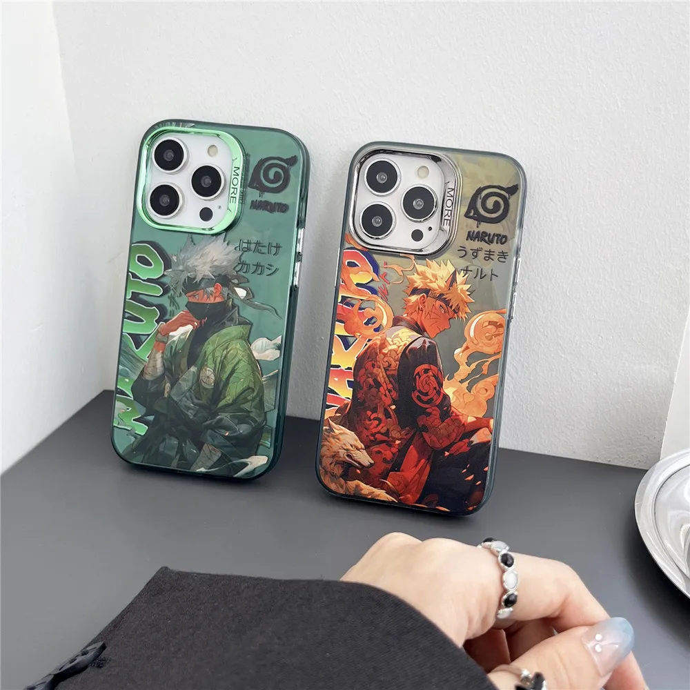 Funda de teléfono modelo Naruto Kakashi para iPhone 11 12 13 14 15 16 Pro Max Plus 16pro 15pro Japón Anime NARUTO cubierta de juguete Funda