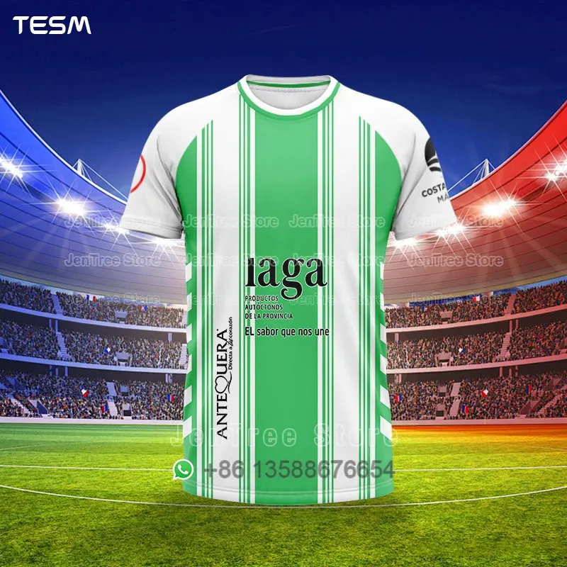 TESM Men Retro Jersey T-Shirt Women Sports Top Children Casual Short-Sleeved T-Shirt High-Definition Printing Breathable Shirt