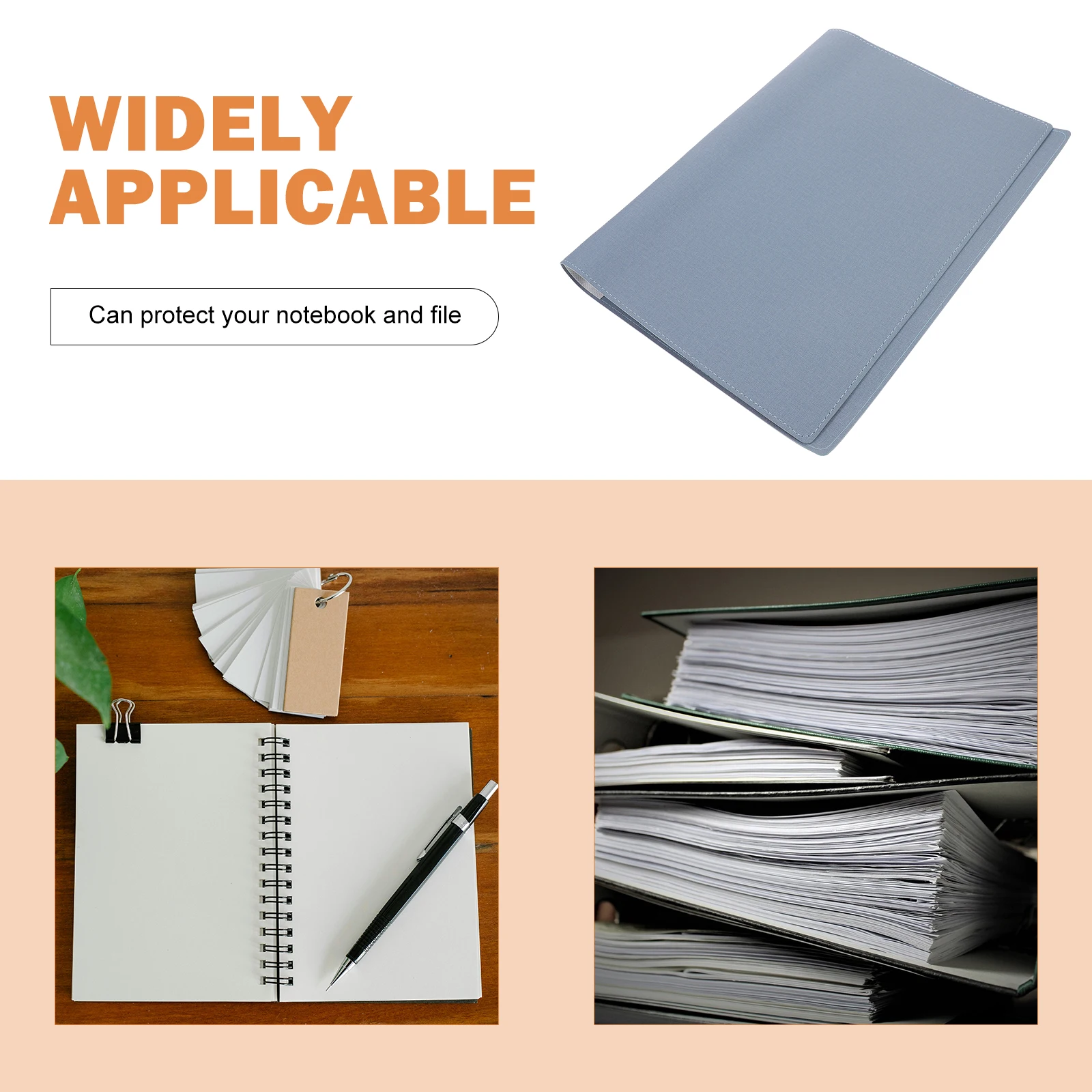 

1pc Sturdy Portable Binder Cover Refillable Notebook Shell Lightweight Pu Material For Students Office Reusable Document