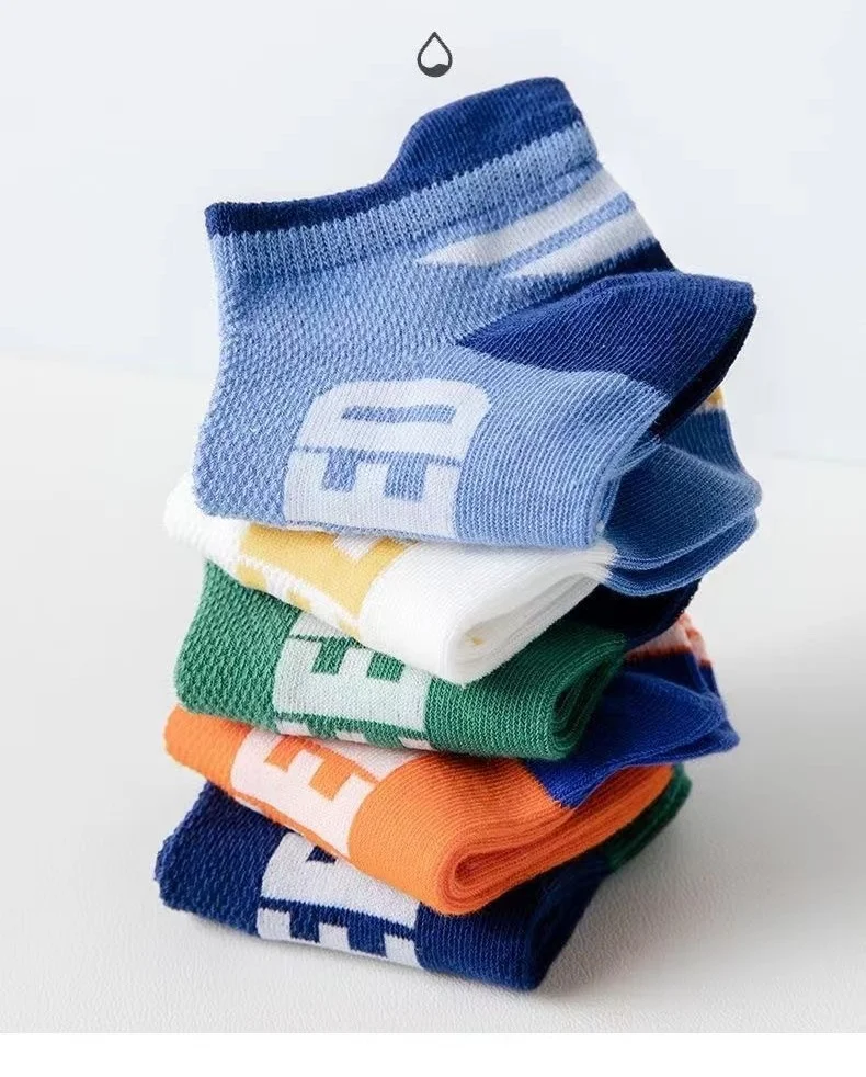 Babys ocken Sommer Mesh Socken Kinder sommers ocken atmungsaktive Baumwoll socken für Jungen 5 paare/los – Detail 4