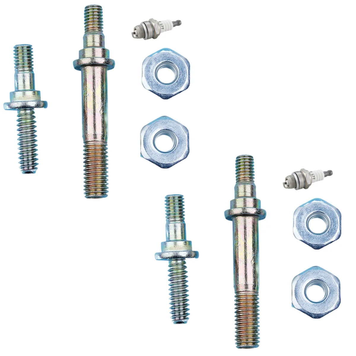 2PCS Bar Stud Nut Screw Kit For Stihl 029 MS290 039 MS390 MS310 Chainsaw Long and Short Replacement 11276642405 11276642400