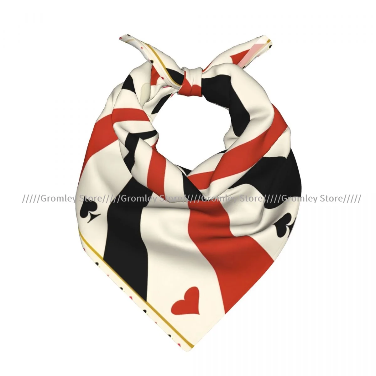 

Ace Of Diamonds Playing Cards Hearts Spades Clubs Square Scarf Soft Breathable Daily Kerchief