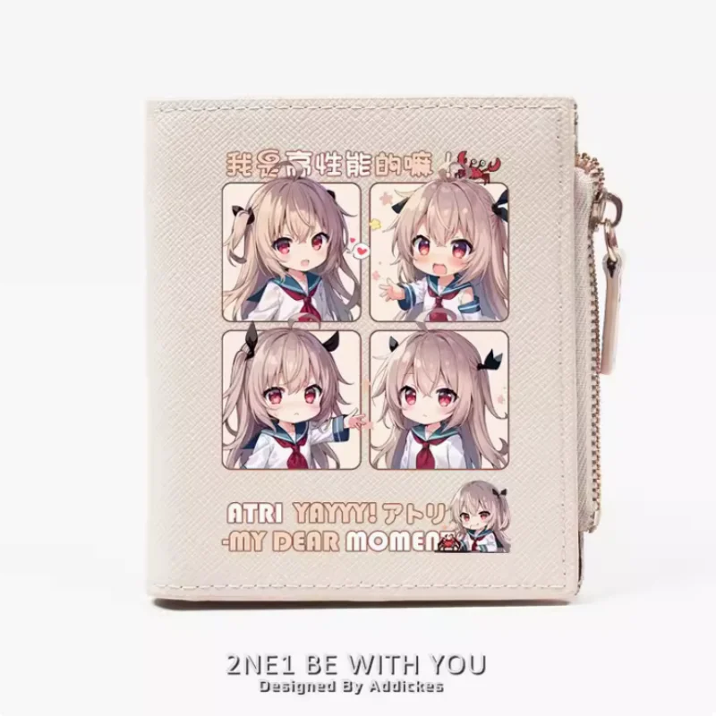 Anime ATRI -My Dear Moments Zipper Wallet Fold Bag Multi Card  Coin Pocket Holder Fashion Kids Wallets Gift