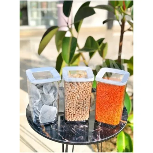 Vip John 1200 ml Square Vacuum Storage Container 6'lı Set