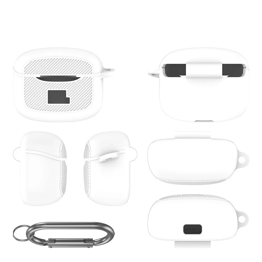المضادة للسقوط حقيبة سماعة الاذن مع حلقة تسلق الغبار سماعات الأذن غطاء المضادة للخدش للصدمات شحن صندوق شل ل JBL Tune Buds 2