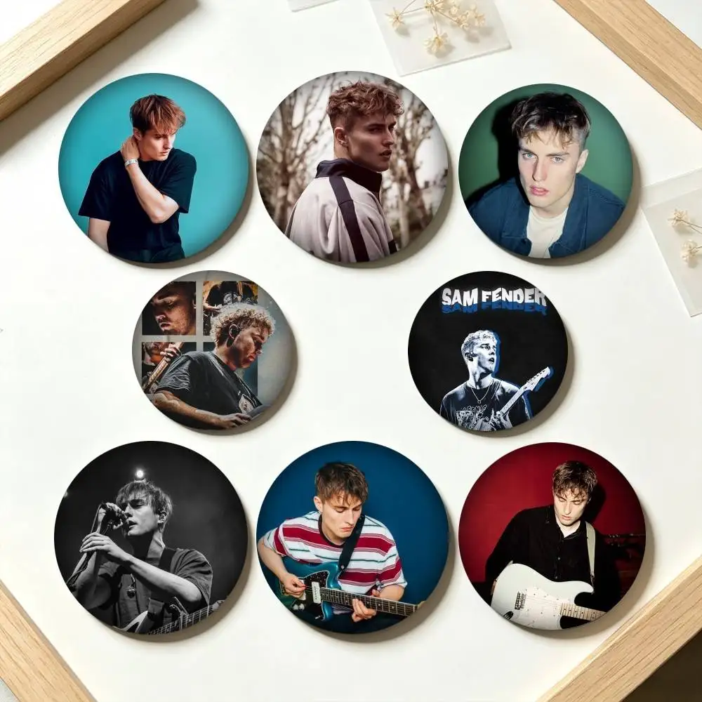 S-Sam fender Rock Singer 25mm 32mm 44mm 58mm 75mm Brooches Badges Pins for Accessories Gift