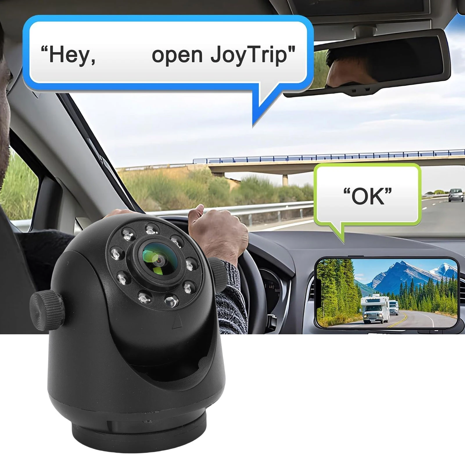 

WiFi Wireless Backup Camera Rechargeable IP68 Waterproofing 1280x720p HD Night Vision Reverse Camera for SUV RV Trailer