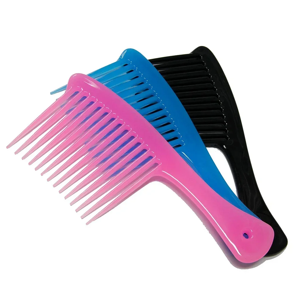 1PCS Large Wide Tooth Comb Handle Detangling Reduce Hair Loss Comb Pro Hairdress Salon Barber Dyeing Styling Brush Tools