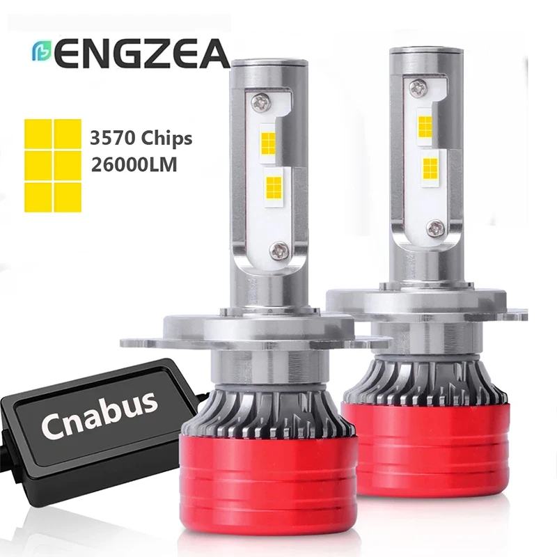 

EGNZEA H7 LED Headlight Bulbs 26000LM Canbus H1 H4 H11 Led Headlight Bulb H8 H9 9005 9006 HB3 HB4 Car LED Bulbs 6000K Car Lights