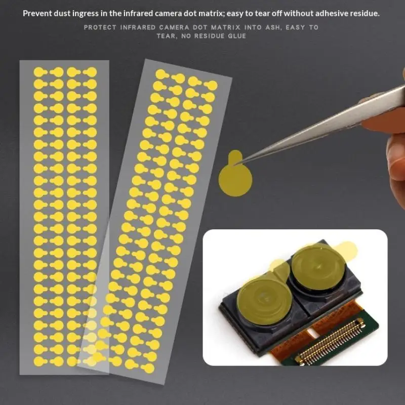 New 28/40/80/100pcs Protective Camera Sticker Dust Stickers High Temperature Tape Phone Infrared Dot Matrix Protect Tool 7/12mm