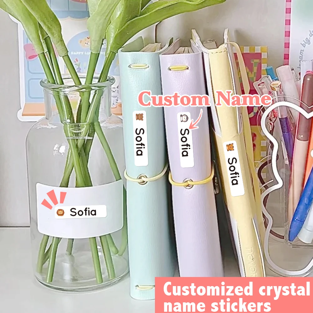 

Custom Name Stickers, Personalized School Supply Labels, Cute Cartoon Icons, Back to School Essentials
