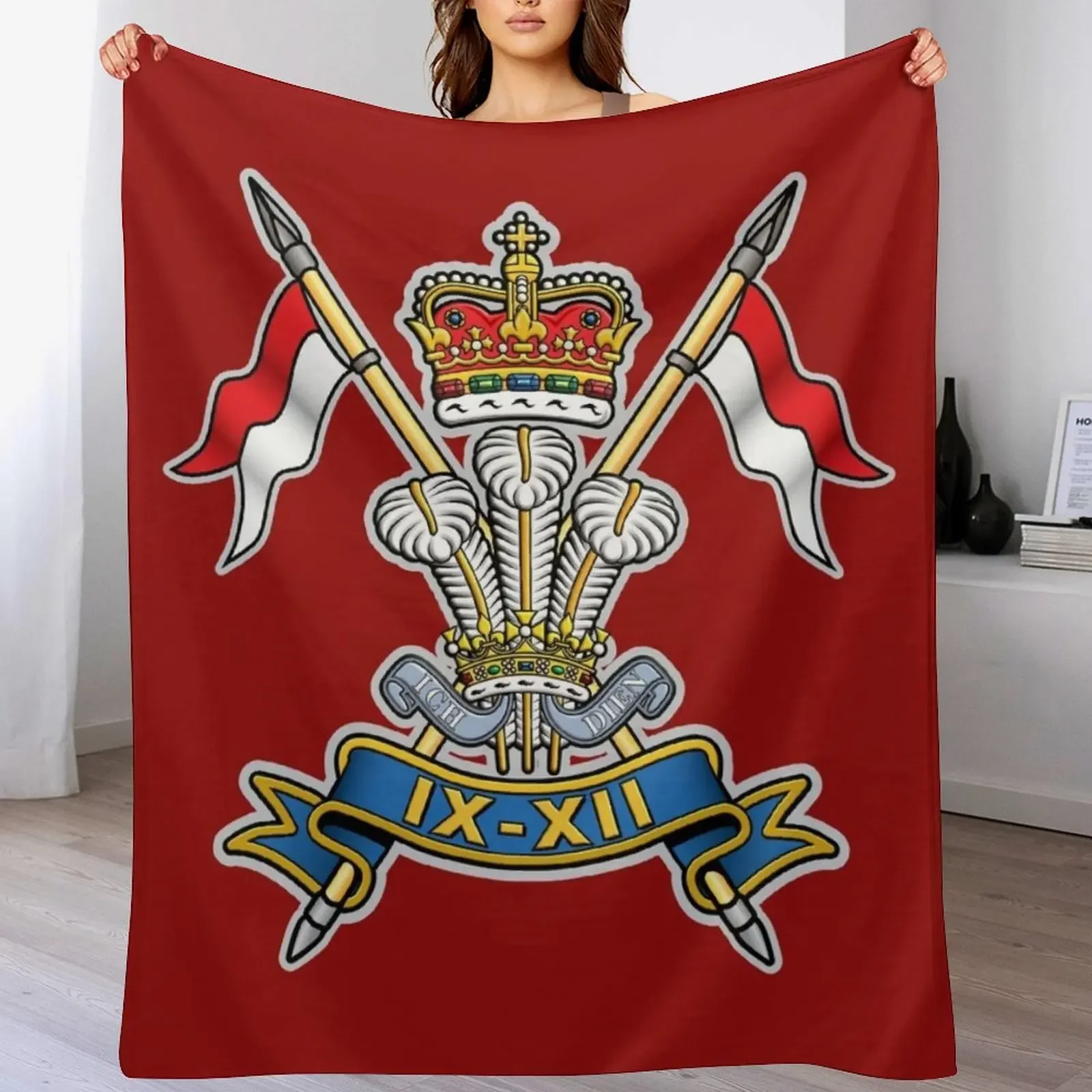 9TH-12TH ROYAL LANCERS (PRINCE OF WALES'S) Throw Blanket Easy Care Comfortable Blanket for Couch