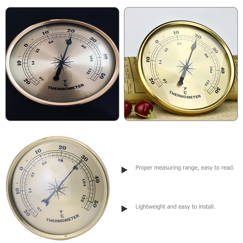 

Circular Metal Thermometer Outdoor Large Numbers Wall Mountable Home Decor Garden Patio Use Kitchen Bar Accessories