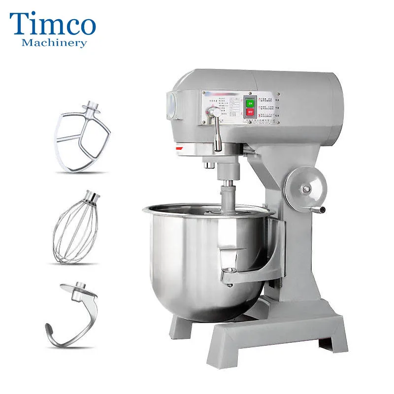 TIMCO Commercial Electric Planetary Dough Mixer 10/15/20/30L Stainless Steel Cream Egg Whisk Processor Food Stand Blender