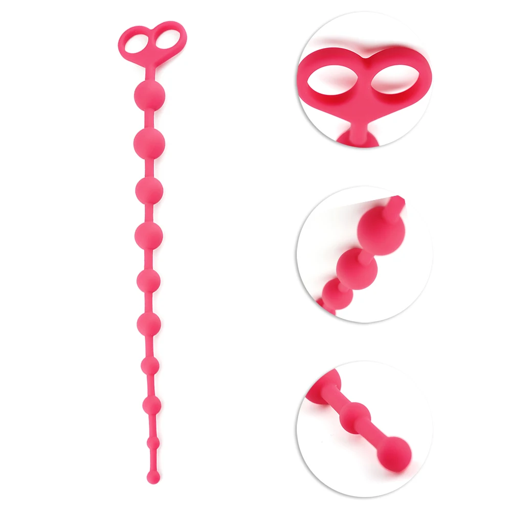 34CM Silicone Anal Beads Prostate Stimulator Ball Butt Plug 18+ Adult Sex Toy for Women Men Couples Gay Erotic SM Flirt Tool 18+