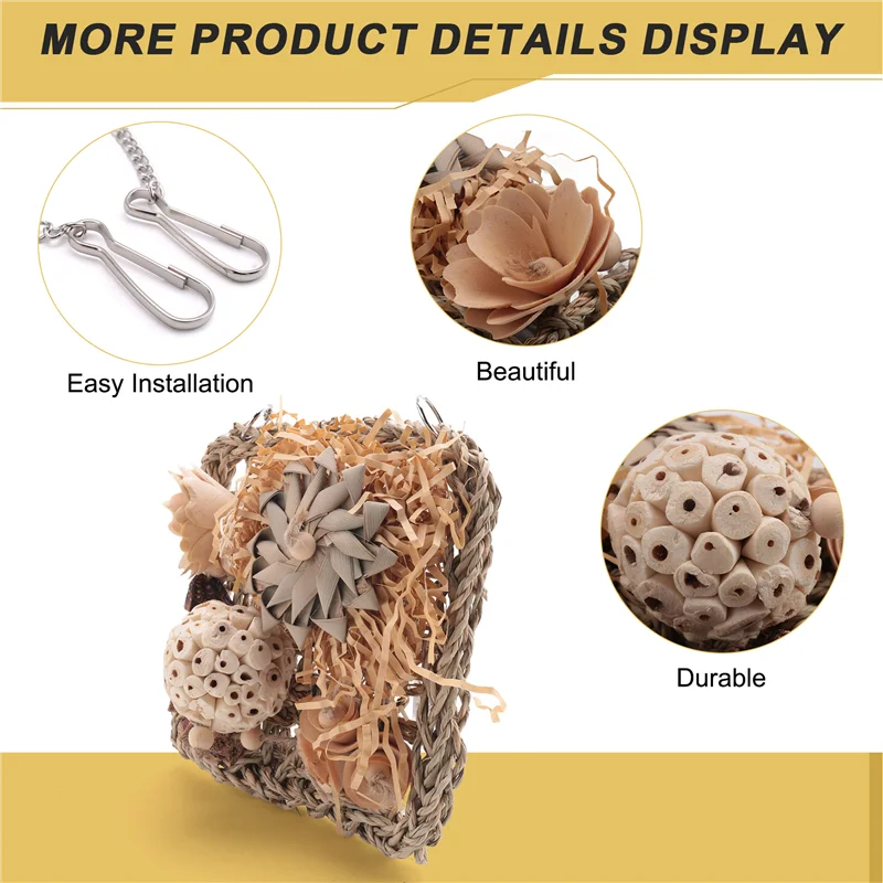 -AA95 ألعاب الطيور، ألعاب الببغاء، ألعاب العلف الطيور، حصيرة العشب، جدار التسلق للببغاء، الببغاء، الكونور، طيور الحب #2