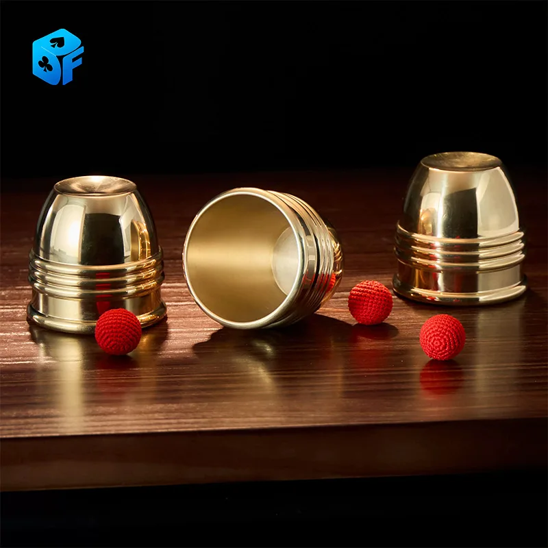 Bluether and Raphael Present  three Cups and balls Magic Tricks Close Up Street Stage Magic Props Magician Magic Kids Toys Menta