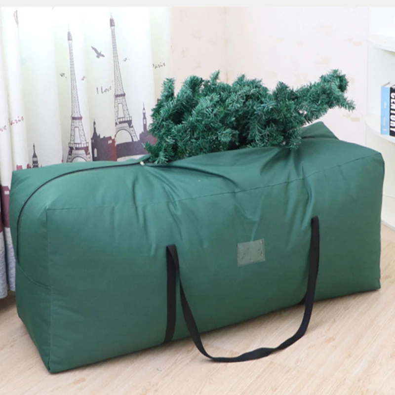 

Green Large-sized Christmas Tree Storage Bag Large Christmas Gift Bag Waterproof Oxford Cloth Blanket Quilt Clothes Storage Bag
