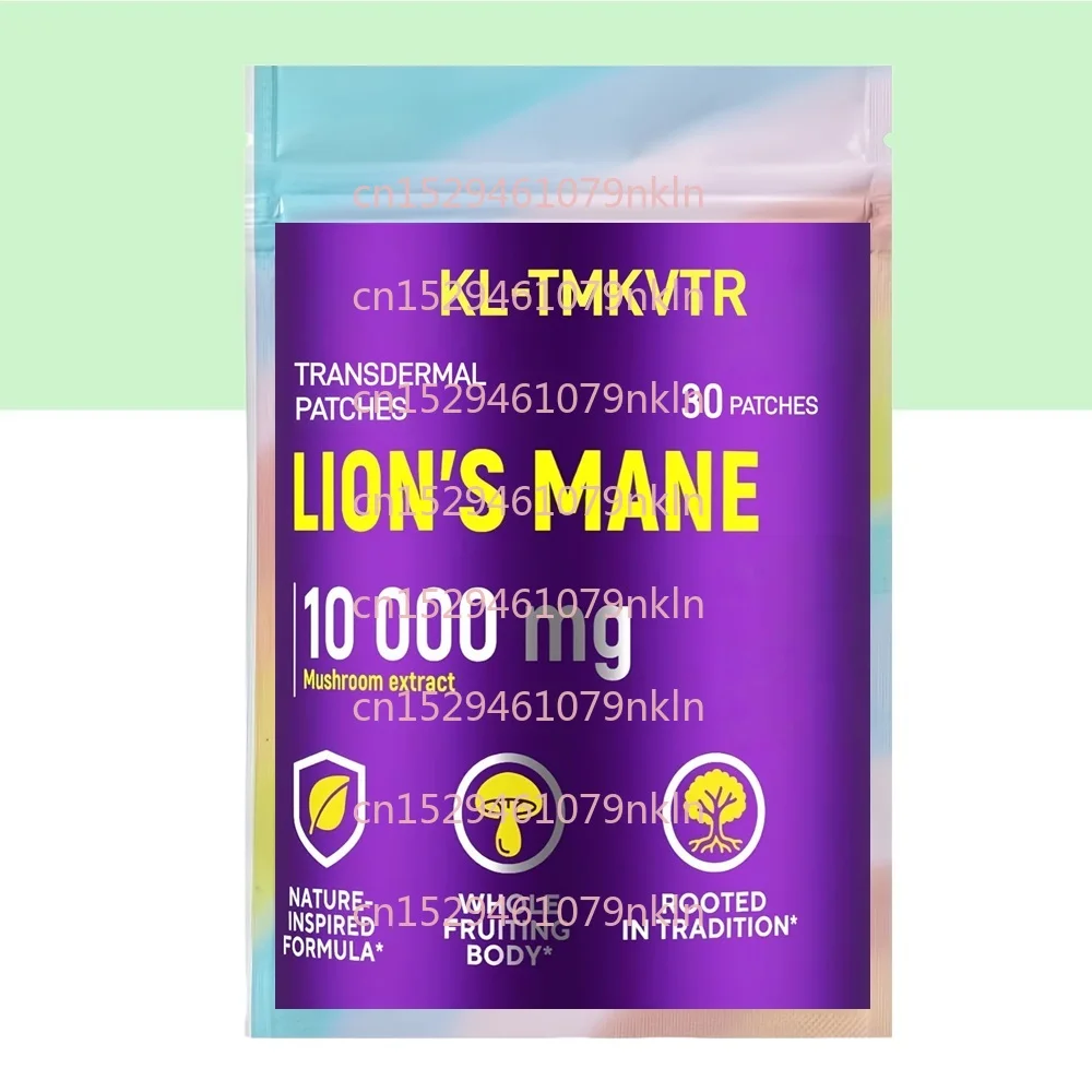 

30 Patches Lions Mane Mushroom Transdermal Patches for Memory, Focus & Clarity Daily Immune System Support
