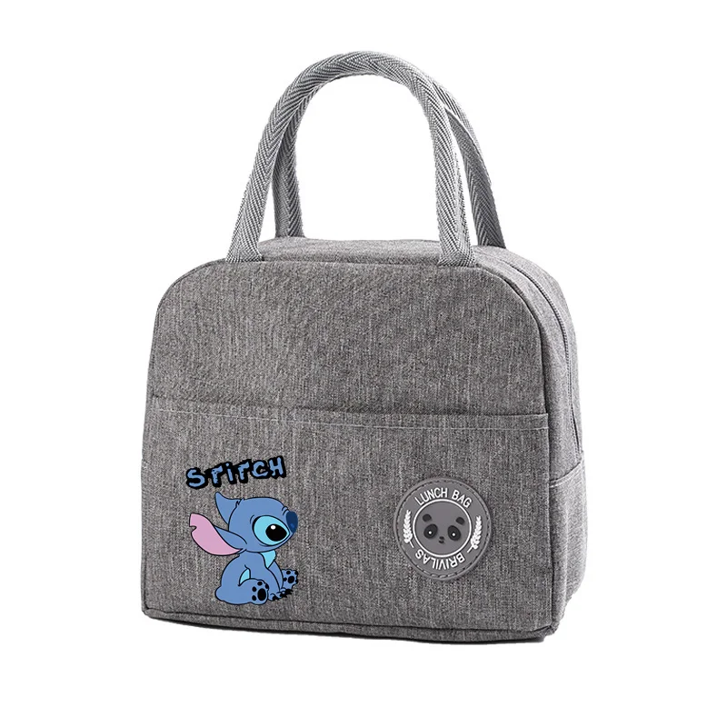 Disney Lilo & Stitch Lunch Bag Capacity Waterproof Thermal Insulation Bag childrent Bento Pack Aluminum Foil  Food Storage Box