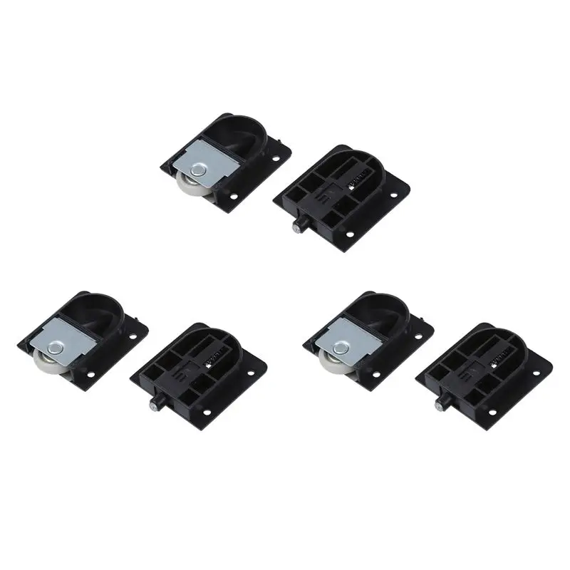 

Ролик для раздвижных дверей PORK-3X, черный пластиковый, диаметр 25 мм