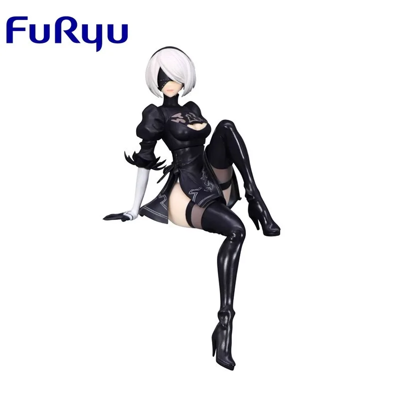 FuRyu Original NieR:Automata Noodles Stopper Figure Anime Figure 2B Action Figure Toys for Boys Girls Children Birthday Gifts