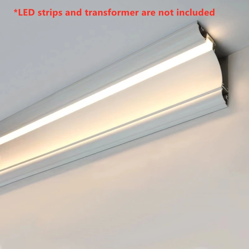 Free Ceiling Top Corner Line Lamp LED Aluminum Profile Surface Mounted Linear Light Channel Ceiling Luminous Plaster Line Decor