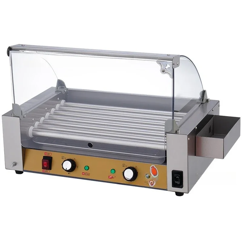 Commercial hot dog machine, sausage machine 5 7 9 11 sticks Automatic stainless steel quick heating
