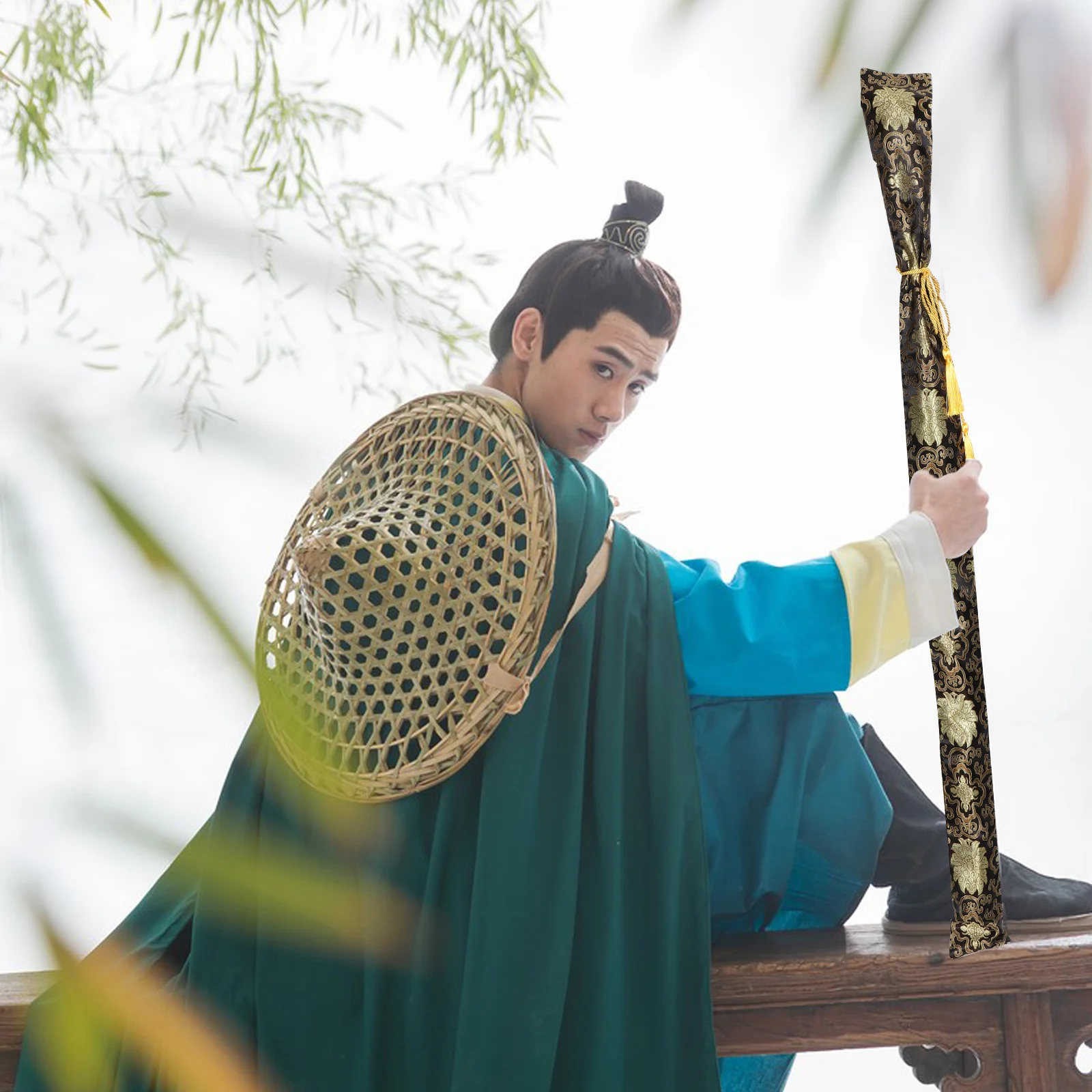 

Luxury Silk Sword Cover Smooth Portable Bag for Katanas Wakizashi Chinese Swords Organizing Scroll Collections Samurai Equipment