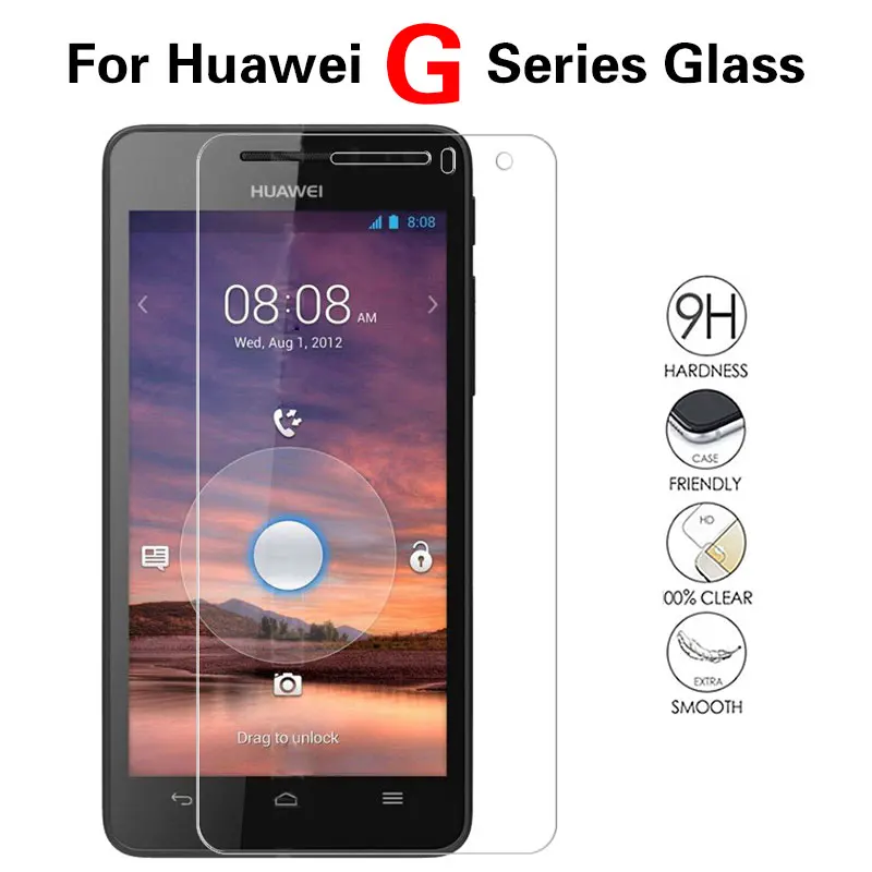 Tempered Glass For Huawei G610 G350 G600 G615 G620 G620S G628 G650 G700 G7 G9 Plus Mini Glass Screen Protector Film