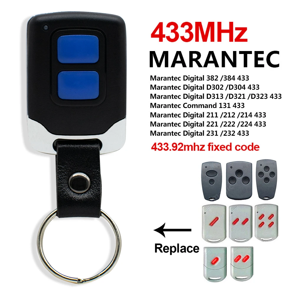 433.92MHz Digital 302 / 304 / 313 / 323 / 321 / 211 / 212 / 222 /221 224 433 Garage Remote Control 433MHz Fixed Code